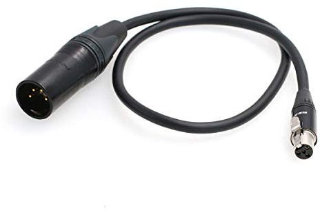 HangTon 12V Power Cable XLR 4 Pin to Mini XLR 4 Pin for TVLogic, Alphatron EVF Monitor 20'' (straight)