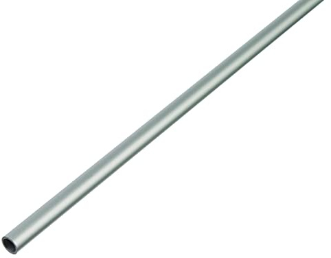 Alberts 498054 Rundrohr | Aluminium, silberfarbig eloxiert | 1000 x 8 x 1 mm | 15er Set