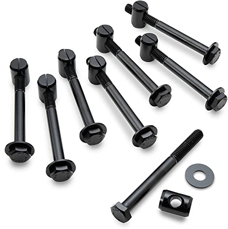 Rockler Heavy-Duty Cross Dowel and Bolt 8-Pack - 5-1/2 x 1/2-12 TPI Furniture Connector Bolts with Cross Dowels & Washers - Bed Frame Hardware, Workbench Fasteners, Barrel Nut & Bolt Set