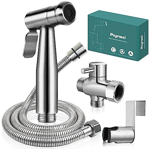 Pulvérisateur de bidet à main pour toilettes, en acier inoxydable SUS304 de qualité supérieure avec tuyau anti-fuite et haute pression, idéal pour le lavage féminin, le nettoyage des couches en tissu