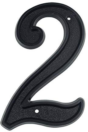 BANGHA Hausnummer,Hausnummernschild Big House 139mm Höhe Türadressnummer Digits ABS Kunststoff schwarz Haustür Adresse Schild 5-1/2 Zoll