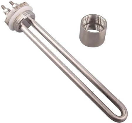 12v Elemento Riscaldante DC Resistenza Solare A Forma Di U DN25 Elettrico Ad Immersione Elemento Acqua Caldaia Tubolare Riscaldatore 100w 150w 200w (Size : With accessories, Color : 200w)