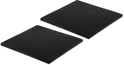 PATIKIL Tampons en Caoutchouc Anti-Vibrations, 2 Pièces Tapis d'Isolation Des Vibrations Carrés 7,87 x 7,87 x 0,4 pour Climatiseur HVAC, Lave-Linge, Sèche-Linge, Noir