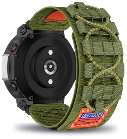 Armband kompatibelt med Amazfit T-Rex 2 armband, robust nylonflätat sportband med justerbart ventilerande ersättningsarmband för kvinnor män klockarmband för Amazfit T-Rex 2 armband (E)