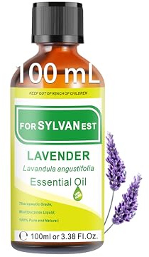 FORSYLVANEST Lavendelöl,100ml Natürlich ätherische Öle, Aromatherapieöl Geeignet fürSchlaf verbessern, Luftbefeuchter, Aromatherapie, SPA-Massagen, Bäder und Kerzen DIY (Lavendelöl)