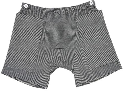 Vêtements de sac de néphrostomie, sous-vêtements de cathéter pour les hommes avec un pantalon de cathéter en coton élastique avec 2 vêtements de poche et fixateur à rayures cachées, pas de sac d'urin