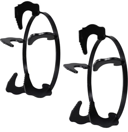 HOLIDYOYO Rejilla Redonda para Estufa de Gas Negra 2piezas de Hierro | Soporte Hornillo Gas, Diseño para Hornillo de Gas, Ranuras Múltiples y Acabado Liso