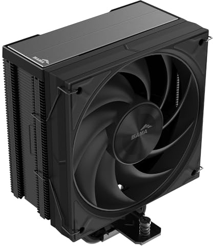 SAMA A40 Balck CPU Air Cooler – 4 Direct-Touch Heat Pipes | 120mm PWM Guide Ring Fan, 240W TDP | Intel LGA 115X/1200/1700/1851 & AMD AM4/AM5 | Compact, Quiet Cooling – Black