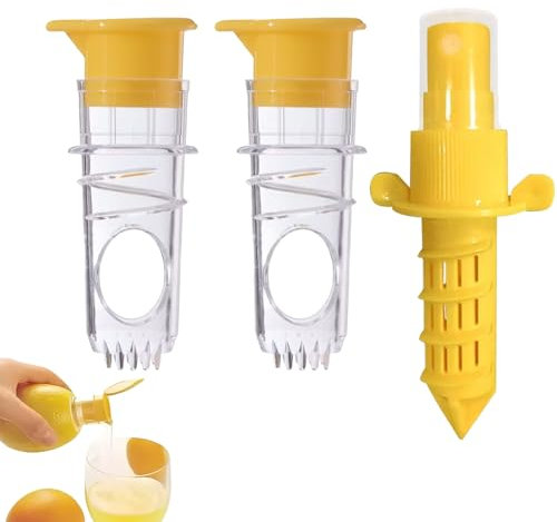 2 PCS Screw Top Lemon Squeezer, Lemon Squeezers, Lemon Squeezer, Lemon Squeezers with Lemon Spray Bottle, Manual Citrus Juicer for Lemons Limes Oranges, Efficient Tool for Cooking and Restaurants