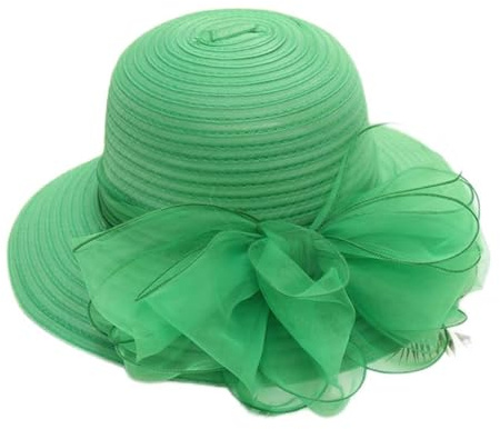 Generisch 2025 - Chapeau Robe de fête nuptiale Chapeau britannique pour femmes Chapeau de mariage Fascinateur Thé Casquettes de baseball Casquette Soleil, vert, taille unique