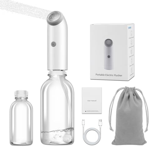 HSMBHC Portable Travel Bidet with Water Absorbing Ball, 360° Full Usage Electric Handheld Bidet Sprayer, Rechargeable USB-C, Dual Modes Feminine Washer for Postpartum Care, Camping & Personal Hygiene