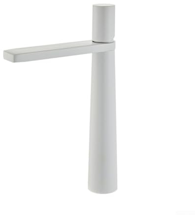Vidonergy Miscelatore per lavabo in acciaio inox bianco con comando a leva singola per acqua calda e fredda, design moderno ed elegante compatibile con standard