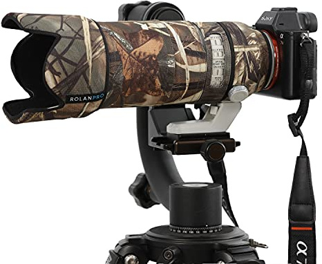 ROLANPRO Copriobiettivo mimetico per Sony FE 70-200 mm f/2.8 GM OSS Coat Lens Custodia protettiva antipioggia #9d impermeabile
