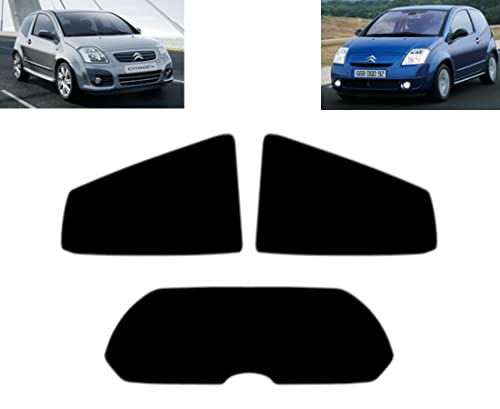 Tintcom.com Láminas Solares para Tintar Las Lunas del Coche-Citroen C2 3-Puertas Compacto 2003-2010 Ventanas Traseras & Luna Trasera (20% Oscuro Ahumado)