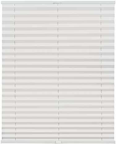 Lichtblick Plissee Klemmfix nach Maß, ohne Bohren, verspannt, Hitzeschutz, Blickdicht, Made in Germany, Thermoplissee - Weiß 35 cm x 100 cm (B x L)
