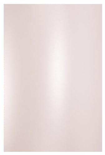 Netuno 10x Bastelpapier Perlmutt Hellrosa DIN A4 21 x 29,7 cm 120g Aster Metallic Candy Pink Effektpapier Glanzpapier farbig glänzend bedruckbar für Einladungen Hochzeit Geburtstag Weihnachten Taufe