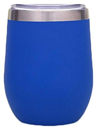 12oz Tumbler Mug Stainless Steel Red Wine & Cocktail Glasses Bar Drink Cup Double Wall Travel Mug Vacuum Insulated Coffee Cup,Blue,Spain