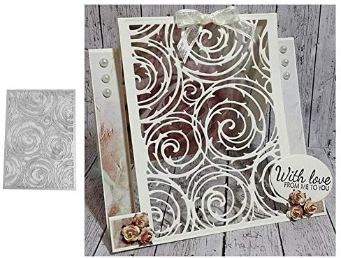 Benoon Kreisförmiger Baum Hintergrund Schneidwerkzeuge, Metallschneidwerkzeuge Prägeschablone Vorlage Für DIY Scrapbook Album Craft Decor Silber