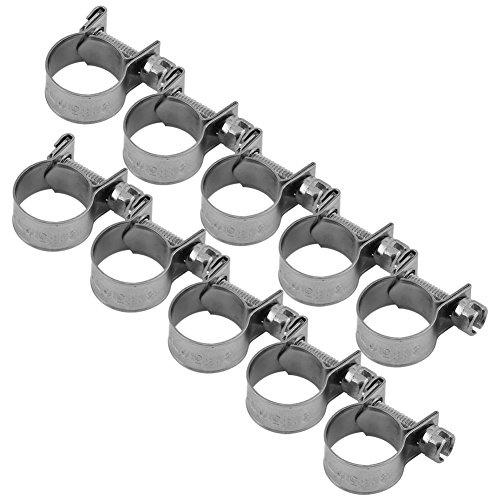 Collier De Serrage Inox 10Mm,Collier Durite Essence,Collier De Serrage 13,Collier De Serrage,Collier De Serrage Tbar Pour 10 Pièces En Acier Inoxydable Mini Tuyau De Conduite De Carburant Pince De Ser