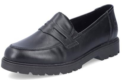 Rieker damtofflor 45560, kvinnor slip-on, Svart 02, 39 EU