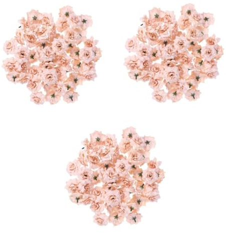 STOBAZA 150 STK künstlicher Rosenkopf künstliche blüten Artificial Flower koffe Rosenkopf aus Seide zum Basteln Blumenstrauß Hochzeit künstliche Blaue Blumen Künstliche Pflanze Blumenköpfe