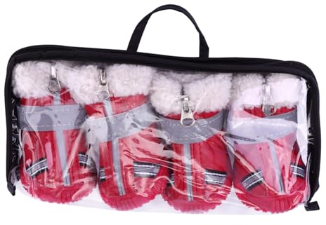 CIYODO 4stücke Schnee Schuhe Für Haustiere Winter Schuhe Für Haustiere Schnee Schutz Pfote Schutz Hundestiefel