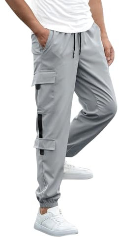 SRZYMJ Cargohose Herren Kurze Trainingshose Herren Kurze Hosen Herren Freizeit Cordhose Herren Jogginghose Herren Kurz Arbeitslatzhose Für Herren Grey Arbeitshose Herren Kurze Hosen XXL