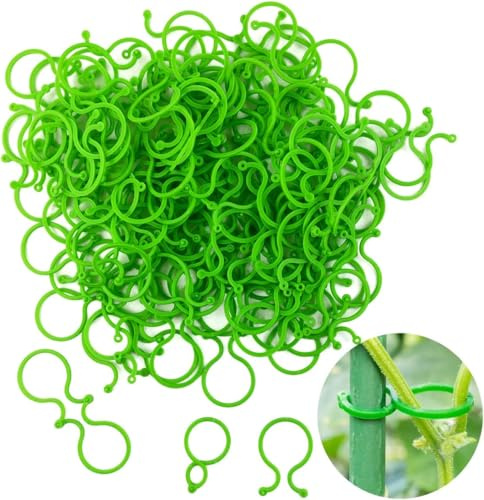 200 Stück Grün Pflanzenclips Klein,Tomate Clips ,Wiederverwendbar Pflanzenklammern,Pflanzenclips Rankhilfen, Pflanzen Clips für Kletterpflanzen, Gartenklammern für Unterstützen Pflanzen Gemüse Obst