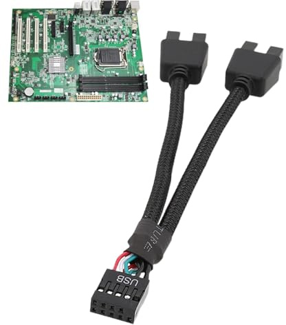 9 Pin Double Pin Extension Port - USB 2.0 Adapter Cable | 9 Pin Splitter Compact Connector for PC, Offices, Schools, Internet Cafes, Practical Computer Accessories
