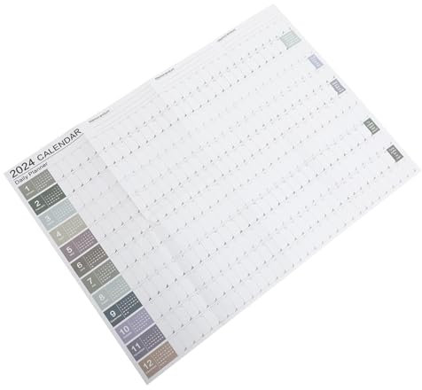 NUOBESTY Jahreswandkalender Wandkalender Planer aus Papier mit Einfachem Hängedesign und Notizflächen für Büro und Zuhause Kreativer Mehrzweck Wandkalender