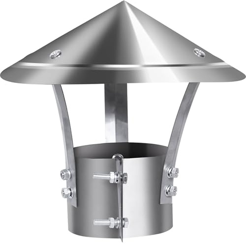 JHDXL Comignolo Verticale per, Comignolo Antivento, Comignolo Cappello, Caminetti Durevoli Universali, Cappello del Camino, Tonda Per Stufa O Camino, Canna Fumaria(13cm/5.1in)