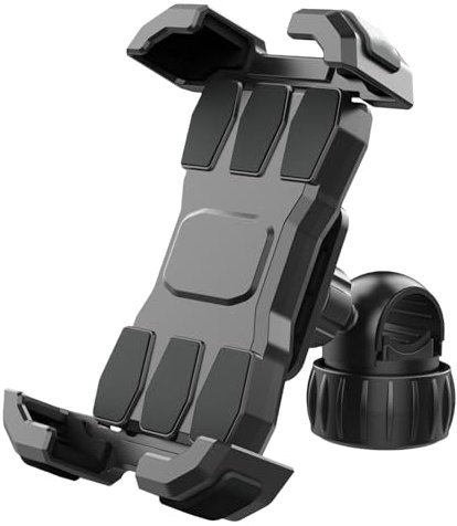 Adjustable Phone Mount for Motorcycle - 360-Degree Rotating Handlebar Cellphone Holder | Portable Smartphone Bracket for Scooter & Bike | Flexible Motorcycles Cradle for Cycling Navigation