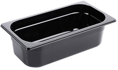AcMax GN 1/3 Gastronormbehälter GN Behälter 4 Liter Tiefe 100 mm Kunststoff schwarz