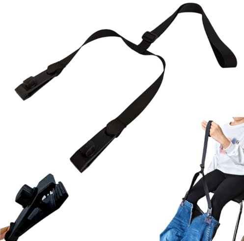 Clip and Pull Dressing Aid, Adjustable Length Pants Wearing Assist Tool Device, Pants Aid Tool for Elderly, Disabled, Seniors, Pregnant,Injuries (Black 1)