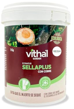 Pasta Cicatrizante Profesional 1 KG Ecológica | para Poda e Injertos | Eficaz Fijación Injertos, Cicatrización y Protección Heridas en Árboles, Frutales y Arbustos | Repara daños | SELLAPLUS