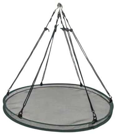 F Fityle Bird Seed Catcher Tray Birdseed Hoop Rat Proof Bird Feeder Tray Large Hanging Birds Feeders Tary for Efficient Seed and Debris Collection for Home Backyard Garden Lawn,diameter 61cm-Gray
