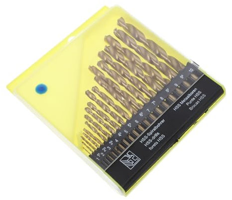 DIYEAH 19piezas Brocas De Brocas De Acero De Alta Para Trabajo De Perforación Madera y Metal