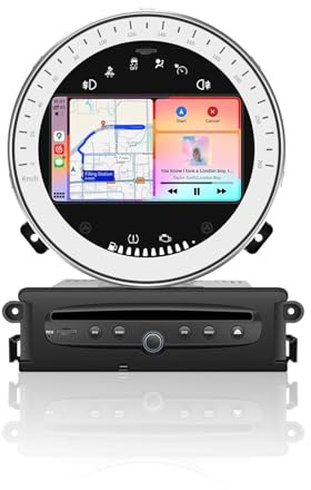 NUOTIAN 7 Zoll Android 13 Autoradio Stereo GPS Navigation für BMW Mini Cooper Unterstützt CarPlay Bluetooth Android Auto WiFi A2DP CD Player 8-Kern Touchscreen 4GB RAM+64GB ROM
