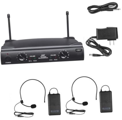 ERINGOGO Microfono Wireless Professionale Uhf Trasmettitori Bodypack e Microfoni Headset Per Karaoke Eventi Live Operativo
