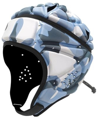 Soft Padded Headgear EVA Foam Protective Gear Headguards, Reduce Collision | Adjustable Headgear Scrum Cap With Chin Strap For 7v7 Flag Football Seizures Hockey Protective Helmet