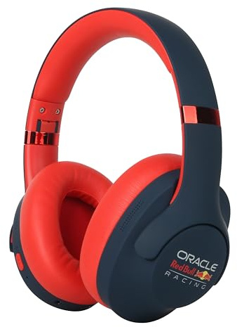 Red Bull Racing Bluetooth Kopfhörer RB-HP130 mit 40mm Treiber, USB-C, 11h Akku, AUX Anschluss, faltbar, kabellos, Over-Ear Headset mit Mikrofon für Musik, Gaming, Telefonate, Reisen & Alltag