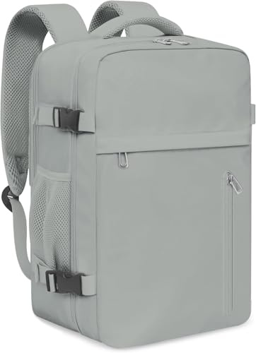 KIRFEIHT Bagaglio a Mano 40x30x20 per Ryanair Zaino da Viaggio Aereo Piccolo - 24L Borsa da Viaggio per Cabina, Zaini Universali per Uomo e Donna per Scuola Trekking Lavoro - Grigio