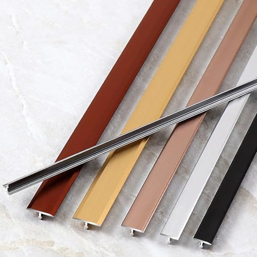 Übergangsprofil, T Profil Übergangsprofil Aluminium Türschwellen Leiste,6mm 8mm 10mm 12mm Übergangsleiste Boden，für Gelenke Zwischen Zwei Etagen Verwendet 90cm/3 Stück(Schwarz,W10mmxL90cm)