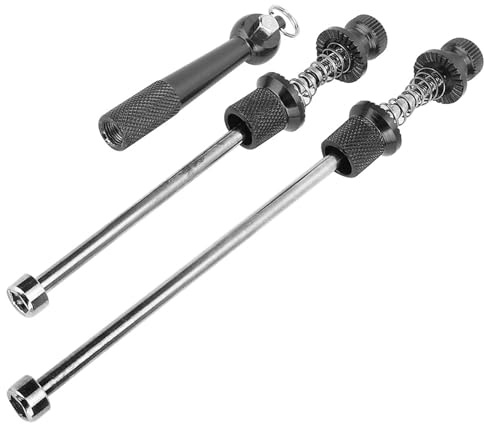 Wheel Locking Quick Release Lever, Aluminum Alloy Bike Clip Bolt Lever Axle Locking Anti Theft Quick Release Skewers Wheels Lock Security (Black)