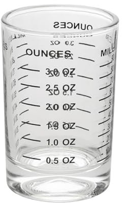 SILENRADAWN Taza Medidora de Vidrio de 90ml Ligera y Fácil de Limpiar, Adecuado para Cafeterías y Arte Latte Diseño Transparente y Capacidad Precisa