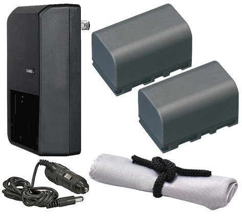 Digital Nc High Capacity Intelligent Batteries (2 Units) for JVC Everio GZ-X900 + AC/DC Travel Charger (Includes UK Plug)
