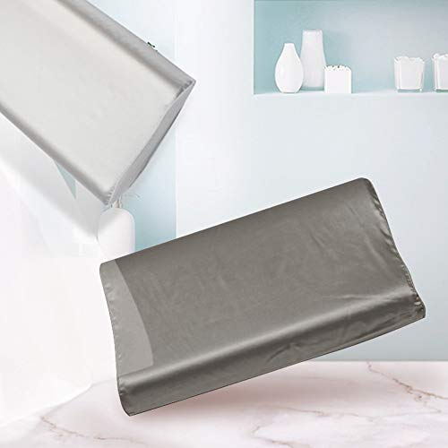 THXSILK 19 Momme Maulbeerseide Kissenbezug für Kontur Gedächtnisschaum Kissen Latex Cervical Nackenkissen, Hypoallergen Waschbar (50 x 30 x 10/7 cm, Dunkel Grau)