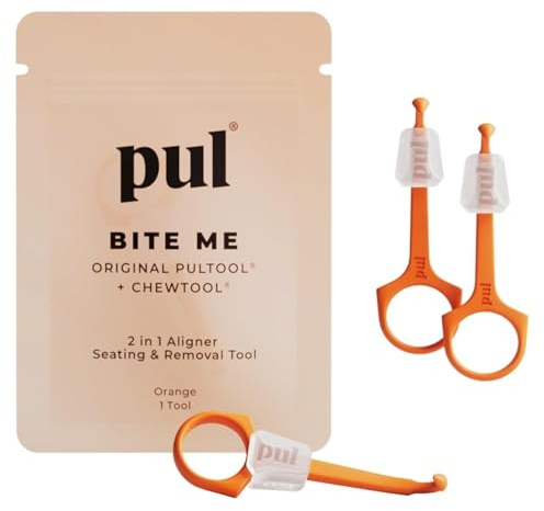 PUL System Justera Chewies and Remover Tool Combo för Invisalign och Aligners (3 paket, orange)