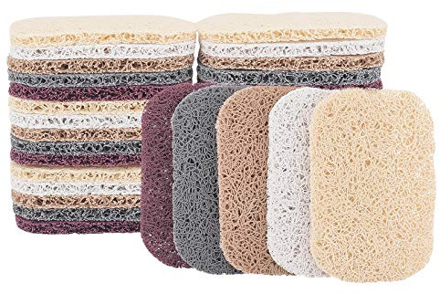 AHANDMAKER Soap Lift Pad, 30 Pcs 5 Colors Soap Saver Soap Dish Holder Accessory Drains Water, Circulates Air, Extends Soap Life for Bathroom, Kitchen, Office, Gym
