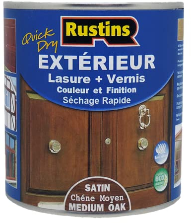 Rustins - Esterno laccatura + smalto per legno - asciugatura rapida - teak rifinito satinato - 2,5L - 15m²/ - (ESMO2500FR)